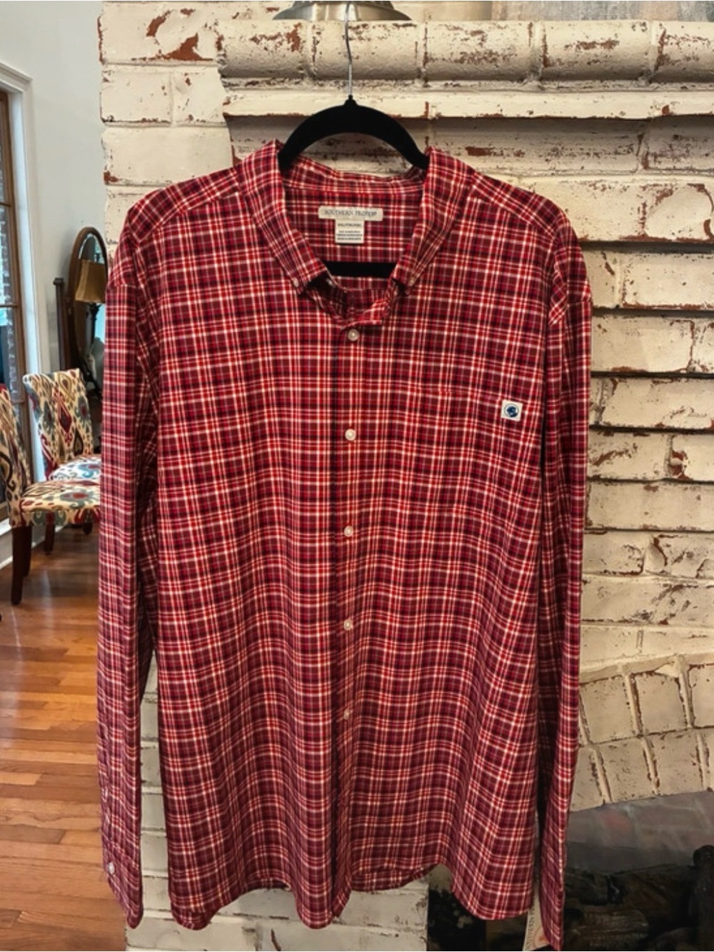 Southern Proper Red Plaid Button-Down Shirt